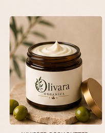 Olivara Whipped Body Butter glass jar